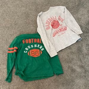 Boy’s baseball ⚾️ and football 🏈 shirts